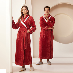 <span class=keywords><strong>Peignoir</strong></span> <span class=keywords><strong>Femme</strong></span> Chaud en Flanelle Douce, <span class=keywords><strong>Grande</strong></span> <span class=keywords><strong>Taille</strong></span>, <span class=keywords><strong>Peignoir</strong></span> Long pour Homme et <span class=keywords><strong>Femme</strong></span>, Personnalisable - Product Image 5