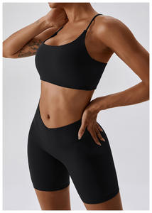 Giogo 2024 nuovo Trending <span class=keywords><strong>Palestra</strong></span> Di Fitness tuta sportiva da donna Lounge indossa <span class=keywords><strong>top</strong></span> corti Sexy Yoga Leggings 2 pezzi Set da donna - Product Image 5