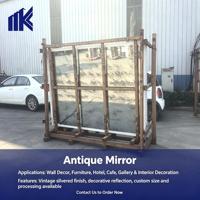 Panneau mural en verre miroir antique massif industriel, 3 mm d'épaisseur, haute résistance, pour salle de bain et cuisine, vente en gros usine