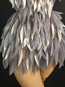 Novance Y5482 Produtos Mais Vendidos Vestidos de <span class=keywords><strong>Cocktail</strong></span> Elegantes em Cinza com Lantejoulas em Forma de Folha Vestido Formal Sem Mangas com Strass - Product Image 6