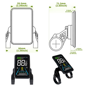 Écran LCD YL-81F en gros pour batterie <span class=keywords><strong>de</strong></span> vélo électrique 24V 36V 48V 52V, accessoire <span class=keywords><strong>de</strong></span> compteur pour pièces <span class=keywords><strong>de</strong></span> vélo électrique - Product Image 5