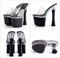 Chaussures à talons hauts pour femmes, style sexy et fétiche, nouvelle collection, rouge, 18 cm, talons épais, plateforme super haute, tendance, été