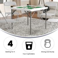 AJUNION Table de pique-nique pliante en plastique pour le camping en plein air