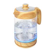 Bouilloire électrique en verre design bois 1,8 L