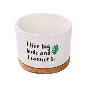 Ensemble de pots à plantes succulentes personnalisés et mignons avec plateau en bambou - Cadeaux en céramique pour les femmes, les enseignantes, anniversaires, remises de diplômes - Product Image 3