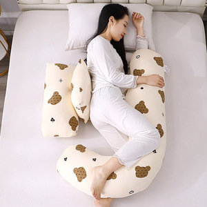 Almohada de Embarazo en Forma de U de 140x71x18cm con Funda Extraíble, Soporte Lumbar, Almohada de Maternidad para Dormir de Lado - Product Image 2