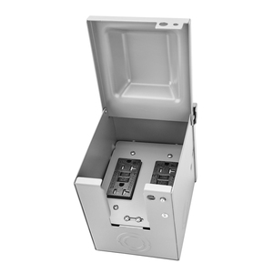 Caja Eléctrica Exterior Resistente a la Intemperie de 20A 125V NEMA 5-20R con Cuatro Tomas de Corriente con Bloqueo y Enchufe GFCI - Product Image 6