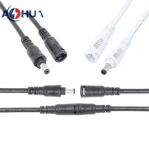 12V 24V konektor kabel daya DC arus rendah dengan kabel 5.5*2.1mm tipe steker laki-laki dan perempuan 25A konektor cepat M13 untuk lampu led