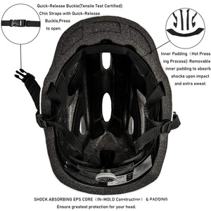 Casco de ciclismo ajustable con luz trasera para bicicletas de carretera y montaña, unisex, talla adulta, color iridiscente - Product Image 5