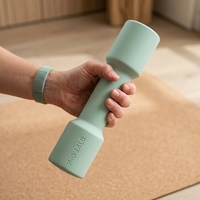 Haltères ergonomiques en silicone écologiques avec logo personnalisé, haltères de musculation pour la maison, le yoga, le pilates, petits haltères en forme de I