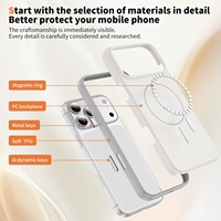 Étui de protection personnalisé Wintop bicolore magnétique antichoc étanche en PC+TPU au design professionnel simple pour téléphone portable