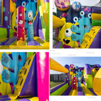 Château gonflable personnalisé pour enfants avec toboggan, château gonflable Alien, château gonflable monstre pour location