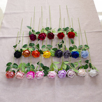 E4 Fabrik Hochzeit Rose Großhändler liefert Blumen Hintergrund Faux Rose Samt gefälschte Seide künstliche Samt Rose Blumen