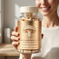 Complément alimentaire en capsules de Crinière de lion avec adaptogène pour la concentration, pour le soutien quotidien des seniors, 90 capsules, 45g, OEM ODM Vente en gros
