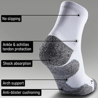 Chaussette de course athlétique personnalisée hommes Sport quart chaussette avec conception Logo Gym Sport chaussettes