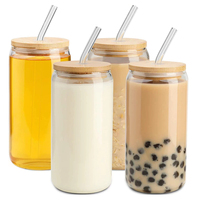 Meilleures ventes : Verre à soda personnalisé avec logo, pour boissons froides, 12 oz (350 ml) et 16 oz, avec couvercles et pailles