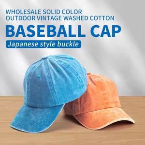 Gorras de Béisbol de Algodón Lisas Unisex con Bordado, Lavado Ácido, Estilo Vintage y Desgastado, con Logotipo Personalizado, de 6 Paneles, Tipo Dad Hat, al por Mayor - Product Image 5