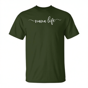 T-shirt Nana Life en coton vert pour femme, décontracté, cadeau pour grand-mère - Product Image 2
