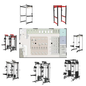 GUWOW GW601 Smith Machine 3-in-1 Attrezzatura Fitness Multifunzione in Acciaio per Body Building Allenamento Petto Gambe e Puleggia Posteriore - Product Image 2