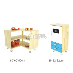 Moetry-juegos de cocina de imitación para niños, muebles de cocina de madera maciza para guardería, escuela, <span class=keywords><strong>centro</strong></span> de juegos de rol - Product Image 3