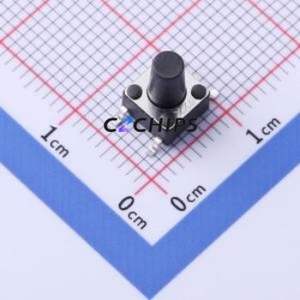TS-1102SD-C-K-B Tactile Switch SMD-4P,6x6mm Switch Single Pole Single Throw Round Button 2.6N Vertical Mount - Product Image 1