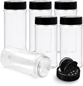 100ml Eco-Friendly <b>Clear</b> PET/PP <b>Plastic</b> Multi-Color Cap Flip Top Shaker Spice <b>Container</b> Stocked for BBQ Condiments and Pepper - Product Image 1