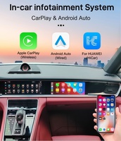 Autoradio Android 15'' avec écran passager, GPS automatique, système de divertissement Carplay pour Porsche Panamera 2018-2023