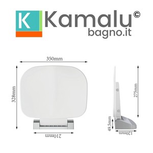 Asiento de Ducha Plegable de Pared SUN-20 Kamalu para Suministros de Terapia de Rehabilitación - Product Image 5