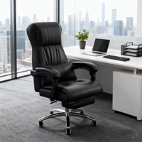 Ensemble de chaises de salle de réunion de luxe avec table de conférence, chaises en cuir de direction pour salle de réunion d'entreprise haut de gamme
