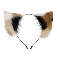 UMOO Costume de cosplay animal mignon unisexe pour adulte, ensemble bandeau oreilles de chat en polyester et queue de renard, masque, cadeau d'Halloween