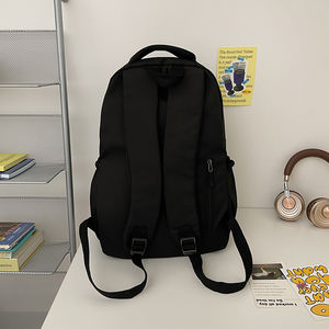 Sac à dos décontracté unisexe grande capacité en nylon avec fermeture éclair, style hip-hop, couleurs contrastées, imperméable, avec port USB, pour collégiens et lycéens - Product Image 3