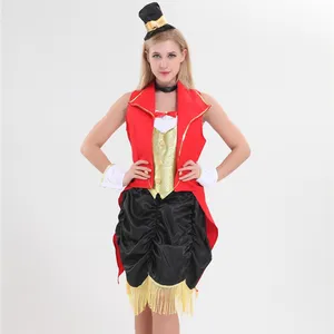 Ecowalson Ringmaster Nyonya Sirkus Lion Tamer Showgirl Pakaian Kostum Gaun Mewah