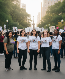 Maglietta Comfort Colors con icone femministe da donna, T-shirt casual con stampa 'Well Behaved Women Make History' in jersey di cotone 100%. - Product Image 2