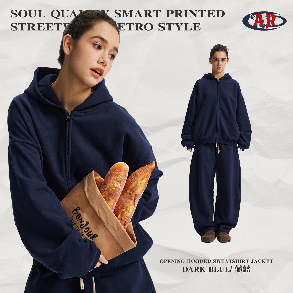 F08เสื้อสเวตเตอร์-น้ำเงิน