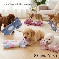 Jouet pour chien en peluche sans rembourrage, à effet froissé et couineur, durable, jouets à mâcher interactifs pour animaux de compagnie, pour mâcheurs agressifs