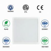 Éclairage LED hygiénique et stérilisable 300*300 26W AC100-277V avec corps en aluminium, indice de protection IP65, design industriel, lumière pour salle blanche