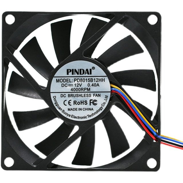 8015 8cm Double Ball 12V PWM Temperature Control Large air Volume DC Brushless 4000 RPM NMB Ball Bearing Power Supply Fan