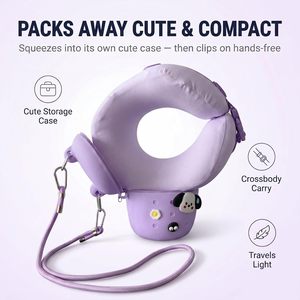 Almohada de Viaje Creativa con Soporte para el Cuello de Espuma Viscoelástica, con Bolsa de Almacenamiento, Almohada Multifuncional para el Cuello para el Automóvil - Product Image 2