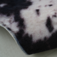 Factory Cow Print Area Teppich mit rutsch festem Rücken aus Wildleder imitat