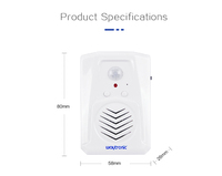Bel pintu nirkabel lucu pintar WT-M12 Sensor inframerah bel pintu Natal gerak dengan cincin Alarm masuk selamat datang bahan ABS