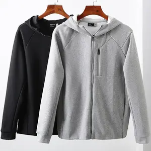 Men'S Winter Blank Cardigan Hoodie Heavy Fashion Coat Men'S Casual Clothing Solid Color Hoodies