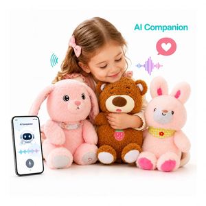 ตุ๊กตาหมี AI พรีเมียม พร้อมลำโพงชาร์จได้ ตอบสนองเสียงพูด ของเล่นปลอบเด็กก่อนนอน ขายส่ง - Product Image 1