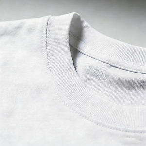 Camiseta de Hombre, Talla Grande, Hombros Caídos, Cuello Redondo Acordonado, Camiseta Lisa de Alta Calidad, Impresión de Logotipo Personalizada, 100% Algodón - Product Image 4