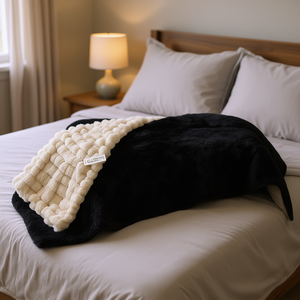 Coperta Piata Everest King Size Reversibile in Peluche, Design Moderno per Tutte le Stagioni - Product Image 2