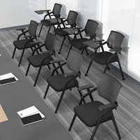 Chaise d'étude de bureau en maille Offre Spéciale avec table d'écriture pliante chaise de formation pliante chaise de réunion
