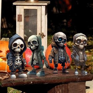 Figuras de Esqueletos Personalizadas, Adornos Creativos y Únicos de Muñecos Esqueleto con Chaqueta, Estatua de Calavera Simple para Casa Embrujada - Product Image 6