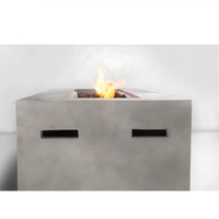 Table de foyer au gaz moderne de 60 pouces, 70000 BTU, alimentée au propane, finition thermolaquée, certifiée ETL pour la décoration extérieure du jardin