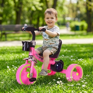 Nouveau modèle d'exportation du fabricant : Voiture pour enfants <span class=keywords><strong>avec</strong></span> roues lumineuses, musique, lumières, poussoir à pédales et vélo - Product Image 3