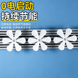 เครื่องปรับอากาศแบบพัดลม 6 ใบพัด ปรับได้ ตัวกระจายลมสีขาว พลาสติก ติดตั้งง่าย - Product Image 1