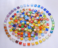 Perles en vrac pour mosaïque DIY, 1 cm, en verre cristal, pierres colorées, matériaux pour patchs d'enfants, utilisation minimaliste et moderne pour salon